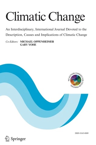 The cover of the academic journal Climatic Change